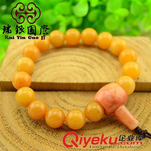 老客戶專區 新疆和田金絲玉 {dj0}{ctr}玉石手鏈 藏式 佛頭三通圓珠手串