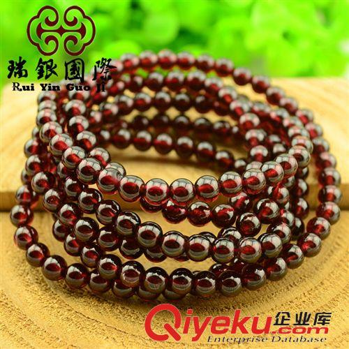 {ctr}水晶寶石專區 {ctr}石榴石半成品 圓珠水晶手鏈 {ctr}酒紅石榴石 晶體通透