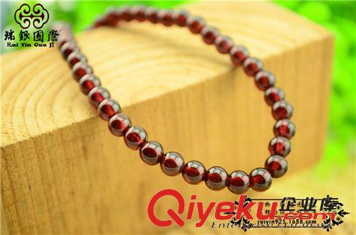 {ctr}水晶寶石專區 {ctr}石榴石半成品 圓珠水晶手鏈 {ctr}酒紅石榴石 晶體通透