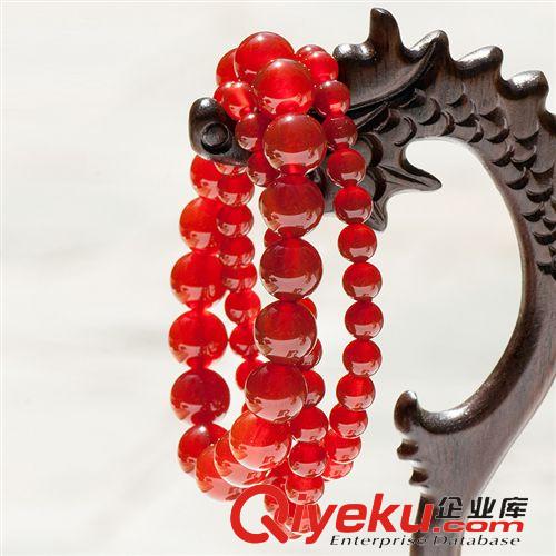 水晶系列 銀龍珠寶紅瑪瑙手鏈?zhǔn)执诛椖信壳閭Htr水晶首飾品批發(fā)原始圖片2