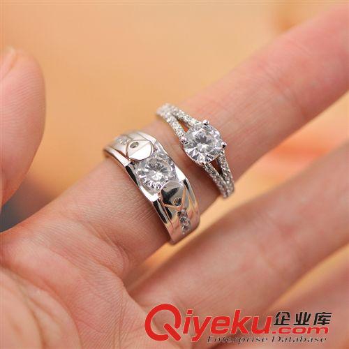 情侶專區(qū) 銀龍珠寶S925純銀手飾海誓山盟情侶對(duì)戒指環(huán)首飾情人節(jié)禮物品批發(fā)