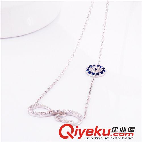 爆款 925銀 韓版玖瑰花項(xiàng)鏈 皓石韓國風(fēng)時(shí)尚手工材料銀飾批發(fā)