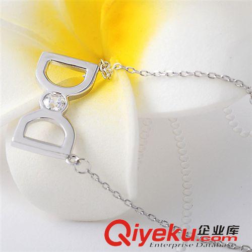 爆款 廠家直銷 S925銀飾儷妃珠寶 2015新款雙D項(xiàng)鏈精品時(shí)尚批發(fā)原始圖片3
