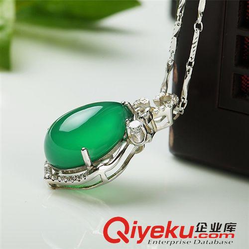 款式類別 925銀鑲水晶飾品tr玉髓石吊墜 銀項飾廠家批發瑪瑙吊墜tr
