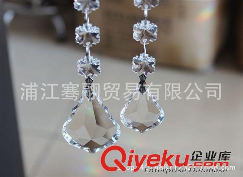 水晶燈飾吊墜 K9 機磨燈飾水晶掛件 楓葉 水晶掛件燈飾配件 珠簾門簾墜子批發