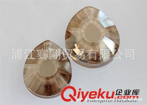 水晶燈飾吊墜 干邑色龜片機磨燈飾水晶吊墜 水晶掛件燈飾配件珠簾門簾吊墜