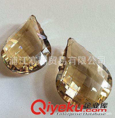 水晶燈飾吊墜 干邑色龜片機磨燈飾水晶吊墜 水晶掛件燈飾配件珠簾門簾吊墜
