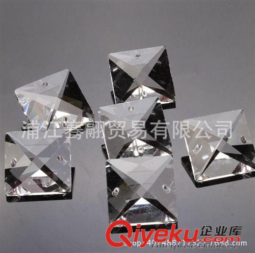 水晶散珠（燈飾、珠簾） 水晶四方珠14MM至30MM 燈飾水晶方珠 珠簾DIY配件 燈飾配件
