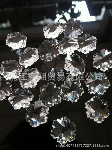 水晶散珠（燈飾、珠簾） AAA級水晶雪花珠子水晶燈配件珠簾門簾散珠機磨雪花DIY飾品配件