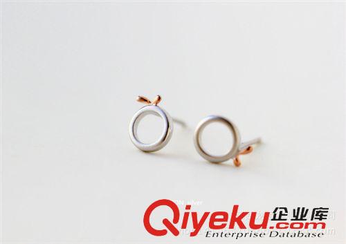 2015年1月上新 925純銀飾品小清新文藝范女士個性 素銀耳釘 磨砂精致女款首飾