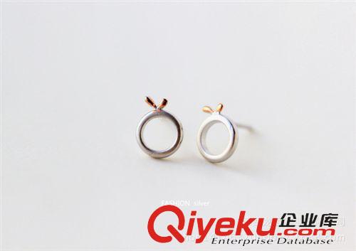 2015年1月上新 925純銀飾品小清新文藝范女士個性 素銀耳釘 磨砂精致女款首飾