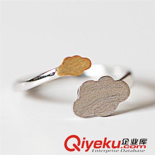 戒指 S925純銀戒指批發(fā)原創(chuàng){dj2}新款滴油羽毛戒指 尾戒小指戒 半指戒指