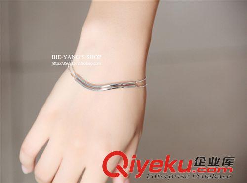 手鏈/手鐲 925純銀飾品雙管波浪手鏈女士韓版多層時(shí)尚甜美清新氣質(zhì)禮物zp原始圖片3