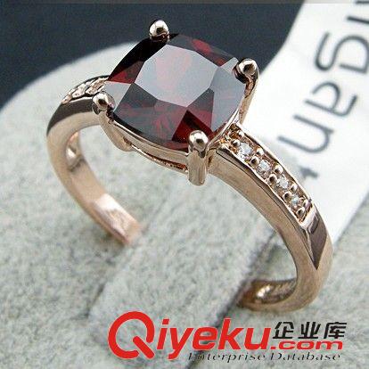 麗晶戒指 Rigant麗晶zp韓國gd飾品 水晶方鉆鋯石四爪結婚戒指時尚R260原始圖片2