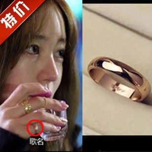 外貿爆款 Rigant麗晶韓國gd飾品zp韓劇《想你》尹恩惠同款光面戒指R212
