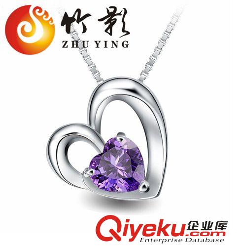 新品上架 銀飾品批發 戀舞吊墜 S925純銀鍍白金項鏈 鎖骨短款鏈 S925銀飾品
