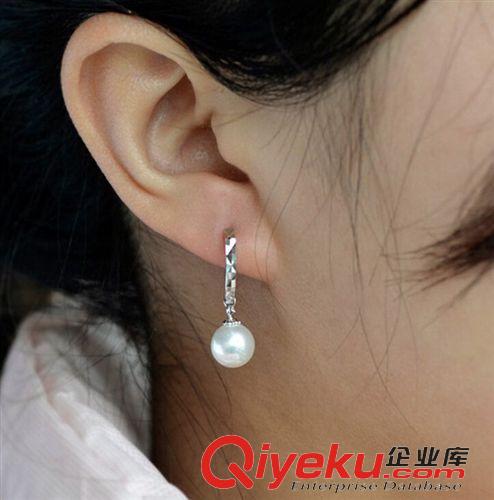 耳釘 雅麗華 925純銀女玻璃貝珍珠車花耳環(huán) 廠家批發(fā)代發(fā) 淘寶爆款原始圖片3