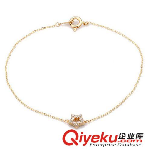 玫瑰金系列 雅麗華韓國銀飾品批發(fā) 單鉆鍍18K玫瑰金項(xiàng)鏈女鎖骨鏈韓版彩金短鏈原始圖片3