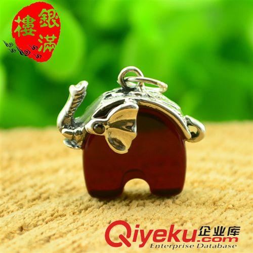 tr水晶寶石專區(qū) 925純銀飾品 馬賽克石榴石大象吊墜 韓國歐美復古項墜 項飾 出口