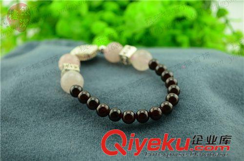 天然水晶寶石專區(qū) 民族風 粉晶雙C手鏈 泰銀飾品 天然粉晶石榴石 DIY定制 來樣加工原始圖片2