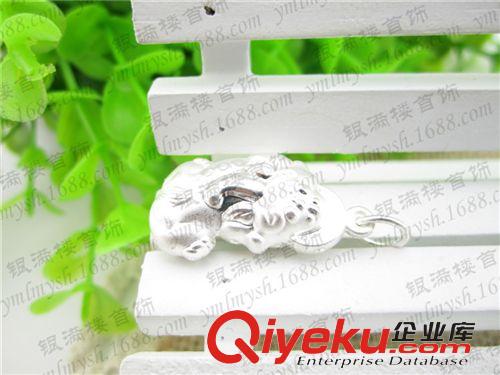 本命年馬年飾品 招財銀獅子守財貔貅S990純銀吊墜廠家直銷財神福獸足銀子PE135S原始圖片3