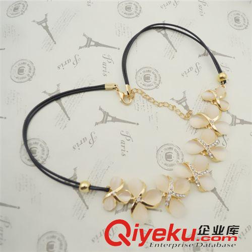 夸張寶石項(xiàng)鏈 歐美夸張復(fù)古貓眼石多層帶鉆頸鏈鎖骨連 女款項(xiàng)鏈原始圖片3