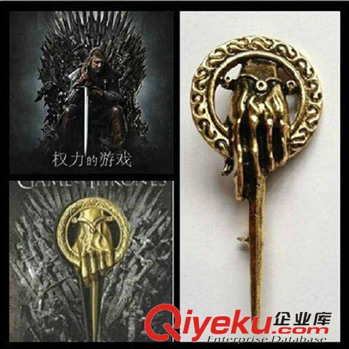 歐美系列 歐美飾品 冰與火之歌權(quán)力游戲國王權(quán)杖手胸針 徽章紀(jì)念 影視同款