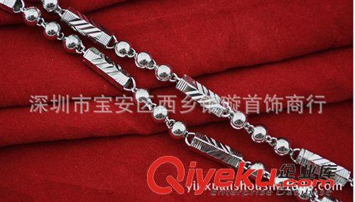 項鏈 男裝項鏈 八角銅純銀項鏈 工廠批發 韓版新款 925鍍白金