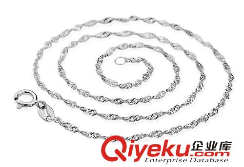 925純銀系列 韓版 女款水波鏈子 925純銀項(xiàng)鏈 單鏈爆款配鏈　一件代發(fā)免費(fèi)加盟原始圖片2