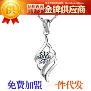 925純銀系列 925純銀芝麻鏈 女款女士項鏈 韓版飾品批發(fā)配鏈項飾　一件代發(fā)