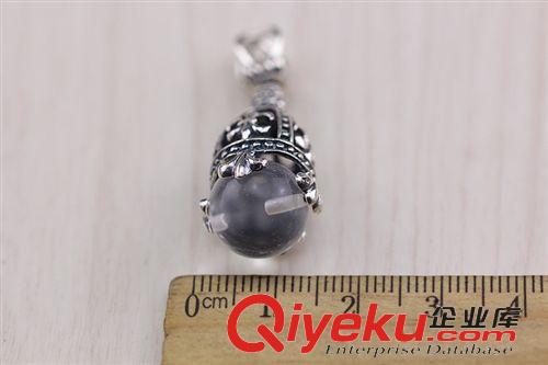 「zp」S925泰銀成品 925純銀泰銀配件批發 DIY手工手鏈串珠 鏤空十字架水晶掛飾 P1060