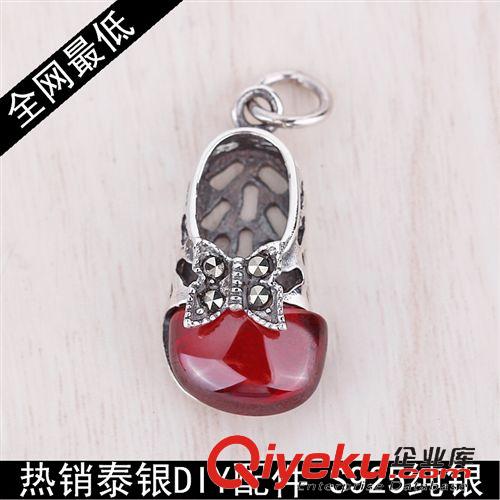 「zp」S925泰銀馬克賽 S925純銀泰銀配件批發 DIY鑲石榴石公主鞋水晶掛件 馬克賽吊墜