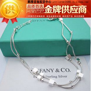 铜镀银系列 韩国饰品 饰品批发 韩版复古罗马方格手链 镀925 纯银手链淘宝爆