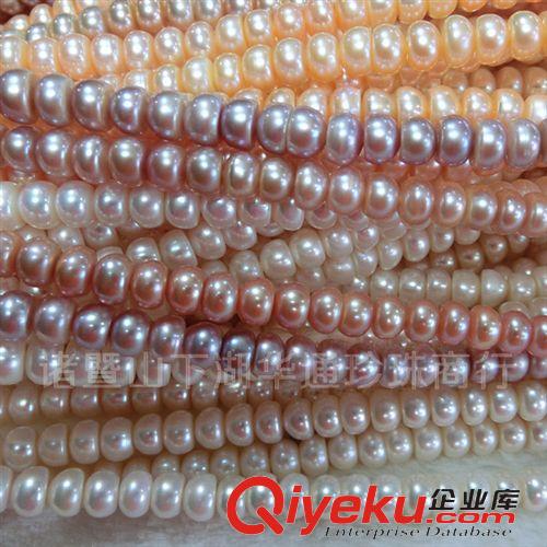 扁珠項(xiàng)鏈 原產(chǎn)地批發(fā)  tr淡水珍珠項(xiàng)鏈 7-8扁珠強(qiáng)光無(wú)瑕珍珠項(xiàng)鏈半成品