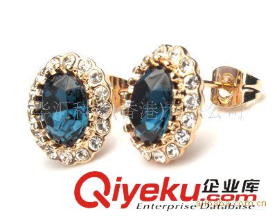 耳釘 JLOVE 經典紀梵*希 圓形半鉆耳釘耳環 外貿原單飾品 一件代發