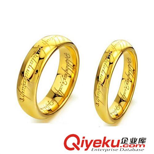 熱賣爆款 外貿(mào)首飾 金色音符指環(huán)王鎢金戒指 厚款魔戒指環(huán) 鎢鋼情侶對(duì)戒294
