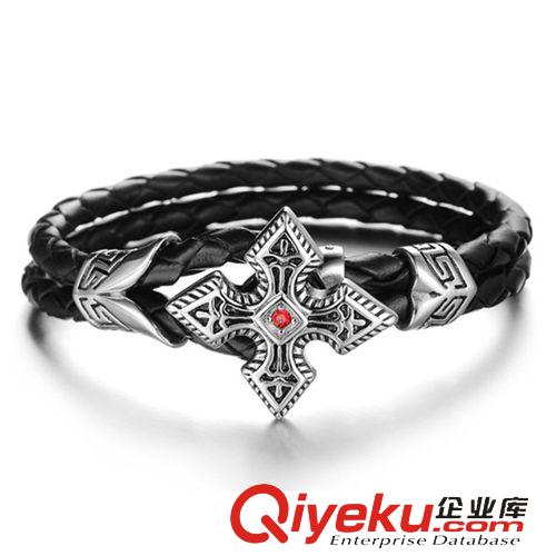 外貿(mào)推薦 潮流時尚創(chuàng)意手工 多層復(fù)古可調(diào)節(jié)男士真皮手鏈網(wǎng)店代銷數(shù)據(jù)包955