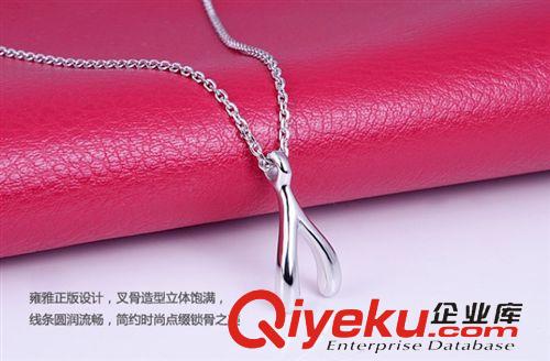 明星同款 韓國飾品 繼承者們李敏鎬同款如愿骨愿望人字形項鏈 情侶對鏈972原始圖片2