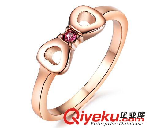 明星同款 來自星星的你 千頌伊同款 蝴蝶結(jié) 玫瑰金 領(lǐng)結(jié)戒指 女韓版ksq521原始圖片2