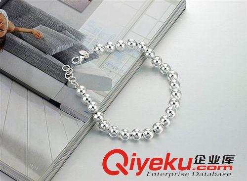 鍍銀飾品 加盟代理 一件代發(fā) 925銀首飾 圓球形精巧女款 串珠手鏈批發(fā)301原始圖片2