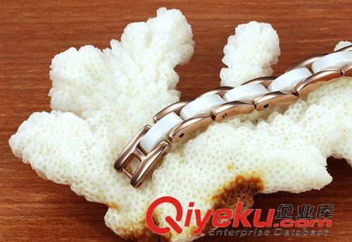 陶瓷系列 gd首飾品 電鍍玫瑰金女士鎢金白色陶瓷手鏈 代理一件代發貨544原始圖片3