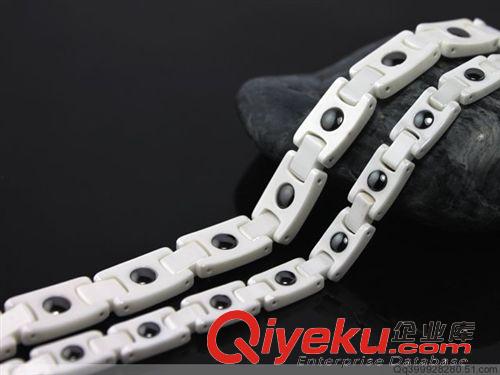 陶瓷系列 品質(zhì)貨源gd飾品 時(shí)尚情侶黑白色防輻射 保健抗疲勞陶瓷手鏈884原始圖片2