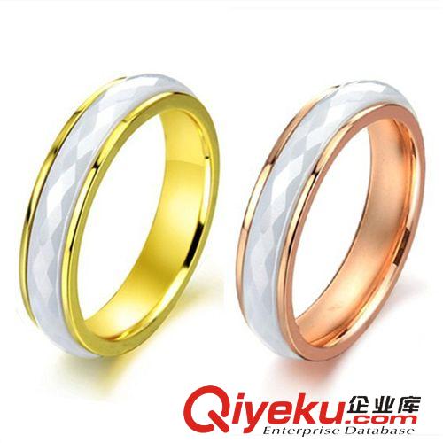 陶瓷系列 卡飾奇 創(chuàng)意飾品批發(fā) 黑白色陶瓷 鈦鋼男士戒指 網(wǎng)店加盟代理321