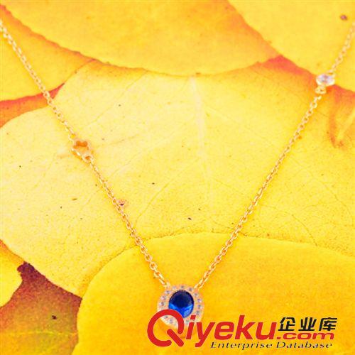項墜 Kisvi項墜吊墜天湖聽雪項墜925純銀微鑲比利時鉆藍尖晶墜子