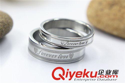2015年新款 外貿飾品鈦鋼戒指Forever love經典時尚情侶對戒 批發