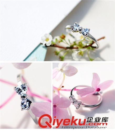 純銀戒指專區(qū) s925純銀情侶對(duì)戒 女款戒指 韓版戒子情人節(jié)七夕禮物 J04原始圖片2