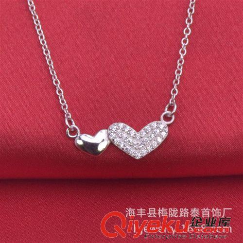 【十二月新品】 歐美時尚飾品 孔雀翎s925項鏈吊墜 寶石吊墜 滿鉆頸鏈女