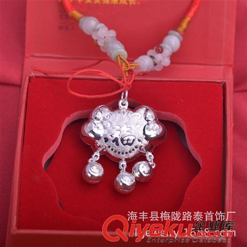 【十一月新品】 新品 寶寶銀飾S990純銀 足銀長命鎖 百福童鎖 滿月百天禮物