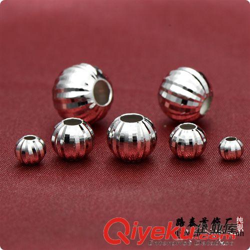 主題--轉運珠 S990西瓜純銀散珠現貨批發 九九足銀路路通轉運珠