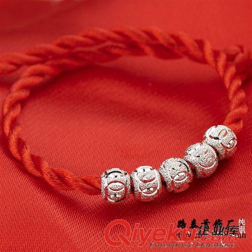 主题--转运珠 990纯银转运珠手链 zp时尚情侣手链 fashion jewelry